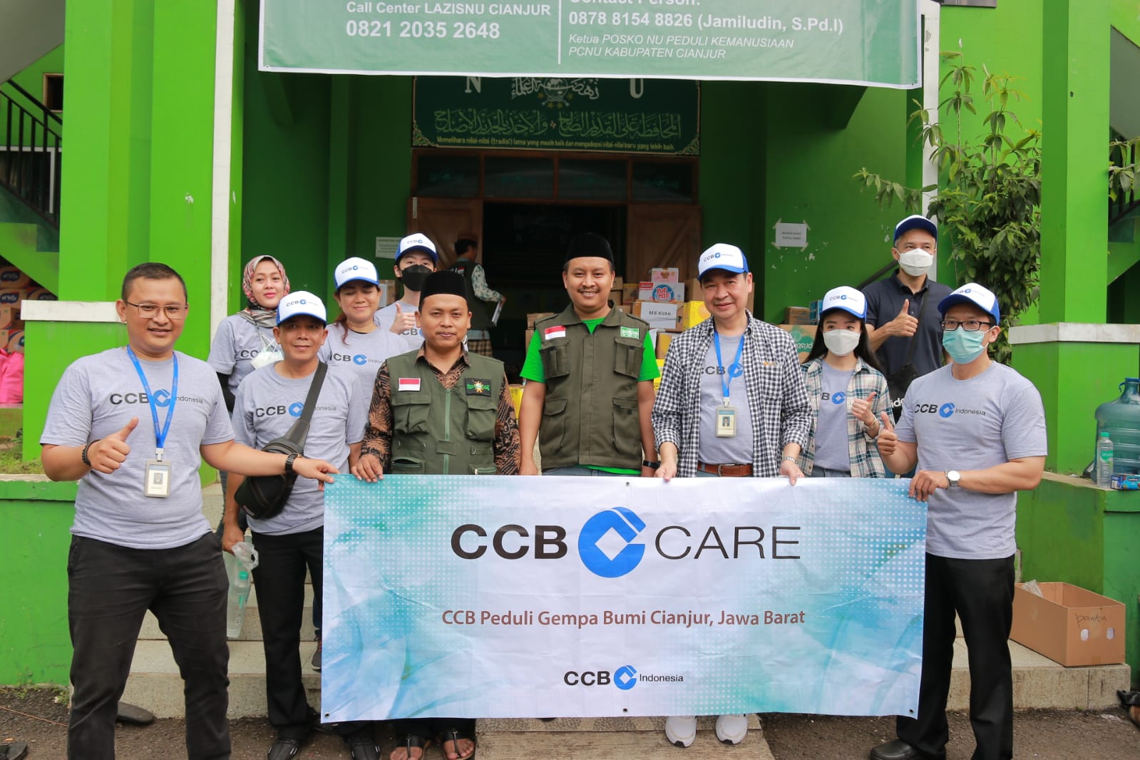 Bantuan sosial CCB Indonesia untuk pengungsi bencana gempa di Cianjur, Jawa Barat